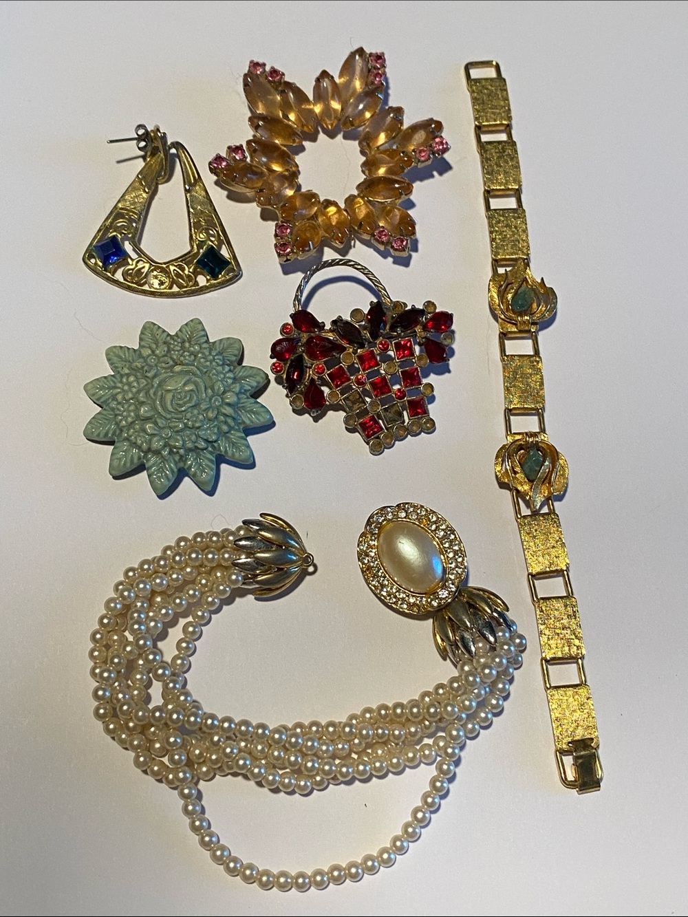 Vintage Juliana band vintage pieces for jewelry crafting